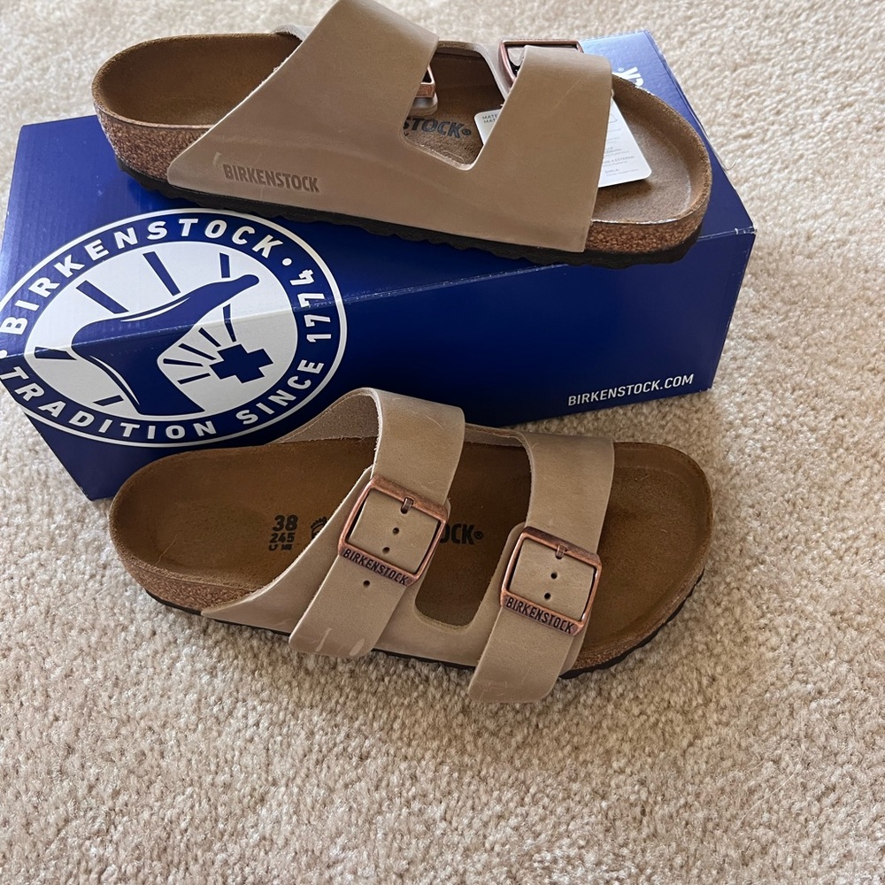 Brand new Arizona Birkenstock sandals, size 38/7